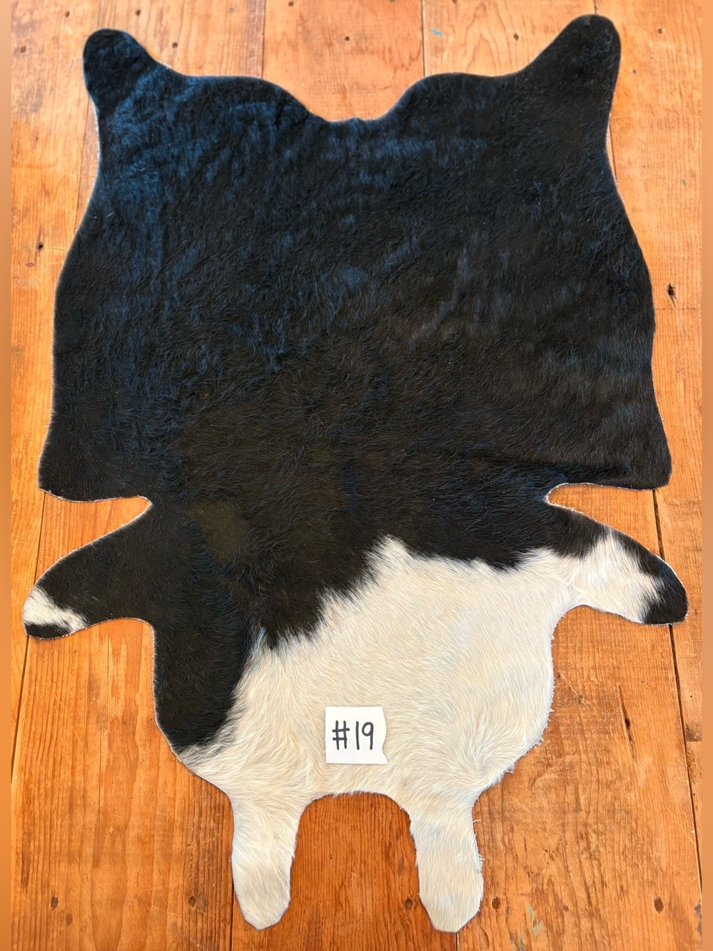 Black & White Authentic Mini Cowhide Accent Rug